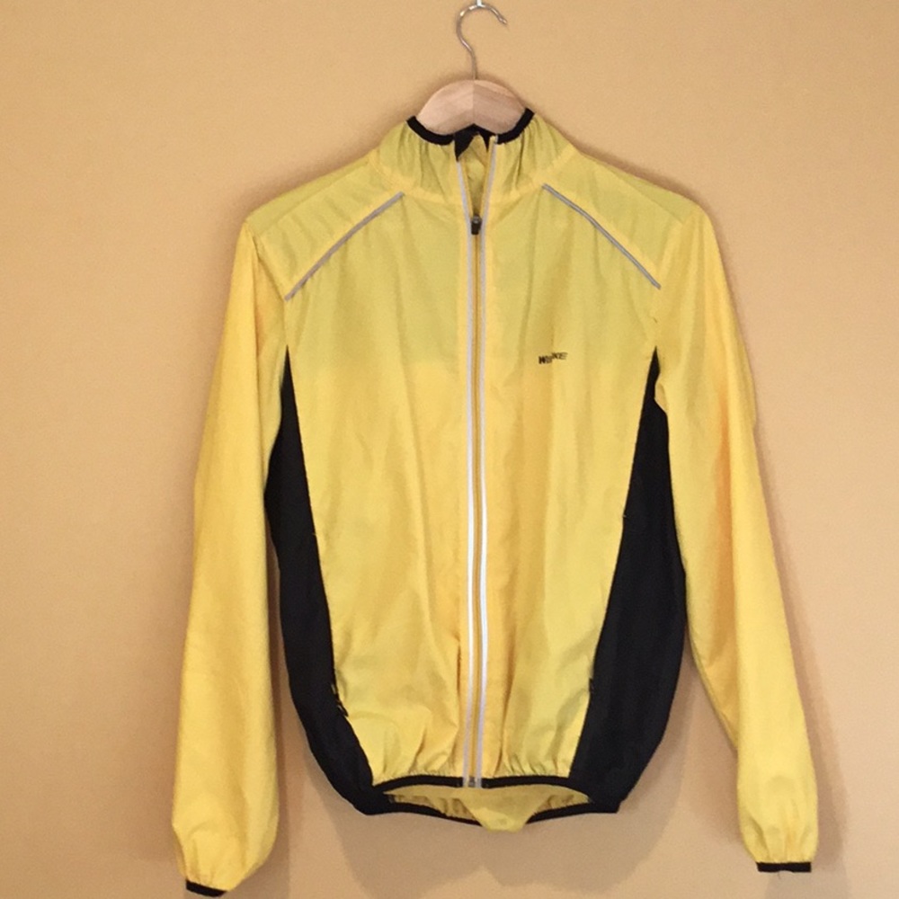 Yellow biking windbreaker